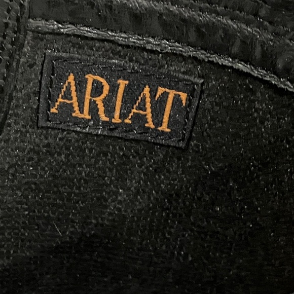 Ariat Men's size 9 wide Black laced Leather heritage kiltie Boots style 32501 - Picture 9 of 16